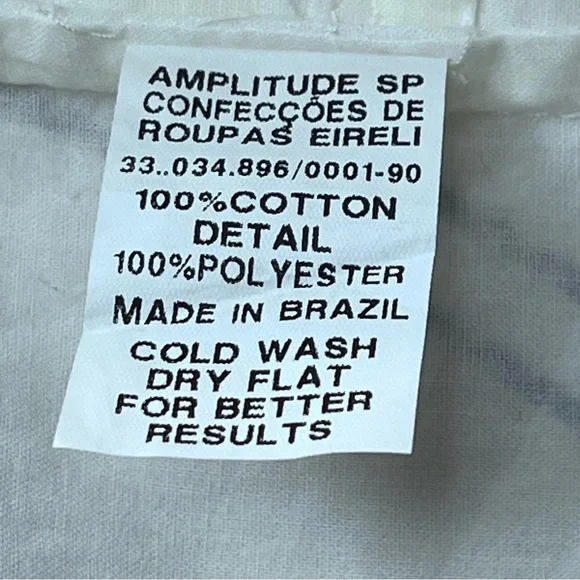 Ampersand Heart Women’s Small Cream Blue Long Sleeve Embroidered Dress - Picture 14 of 15